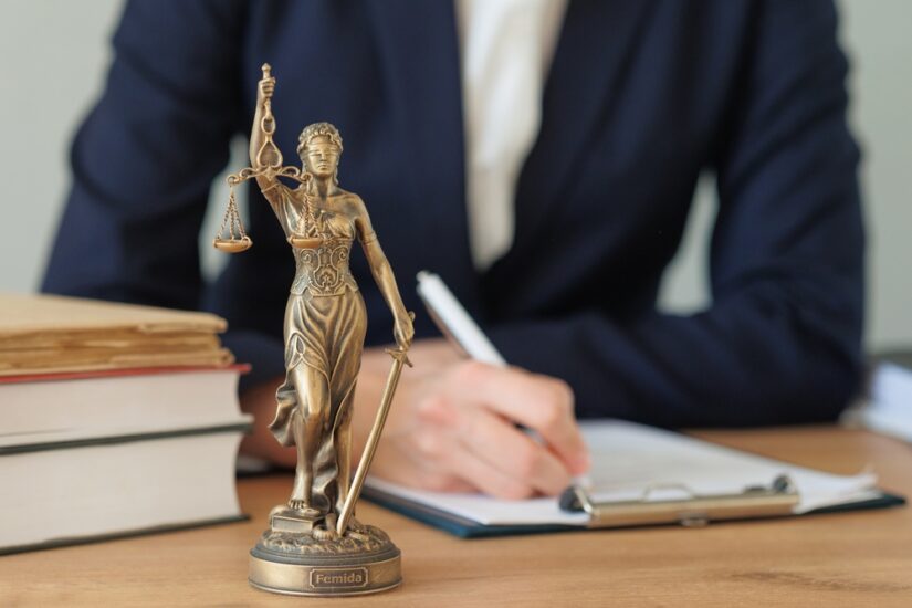 Photo of a Lawyer Checking Documents